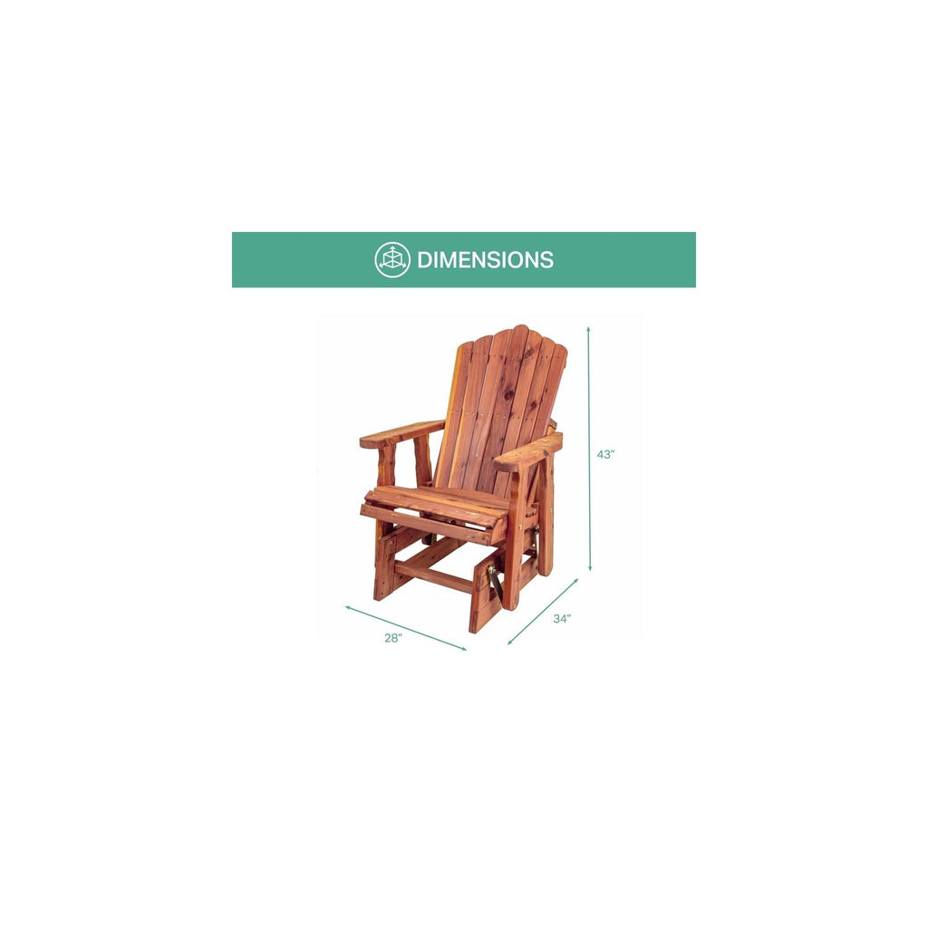 Cedar Fan-Back Outdoor Rocker O3062