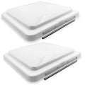 White 2Pcs 14" x 14" RV Roof Vent Lid Cover U7712
