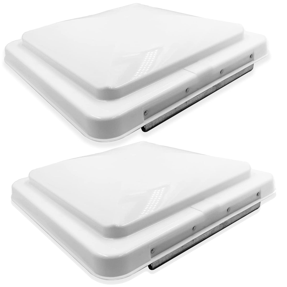 White 2Pcs 14" x 14" RV Roof Vent Lid Cover U7712