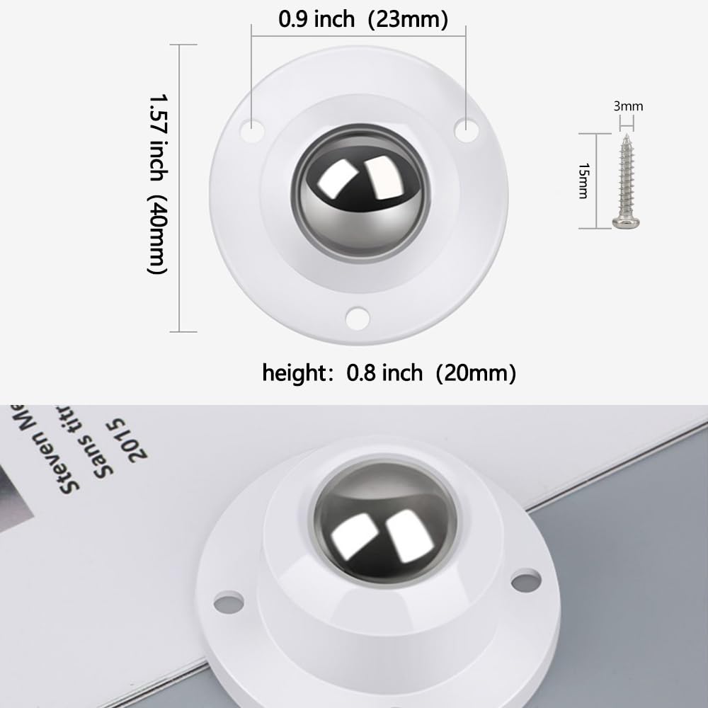 Self Adhesive Caster Wheels 0.8 Inch Black 4 Pack I792