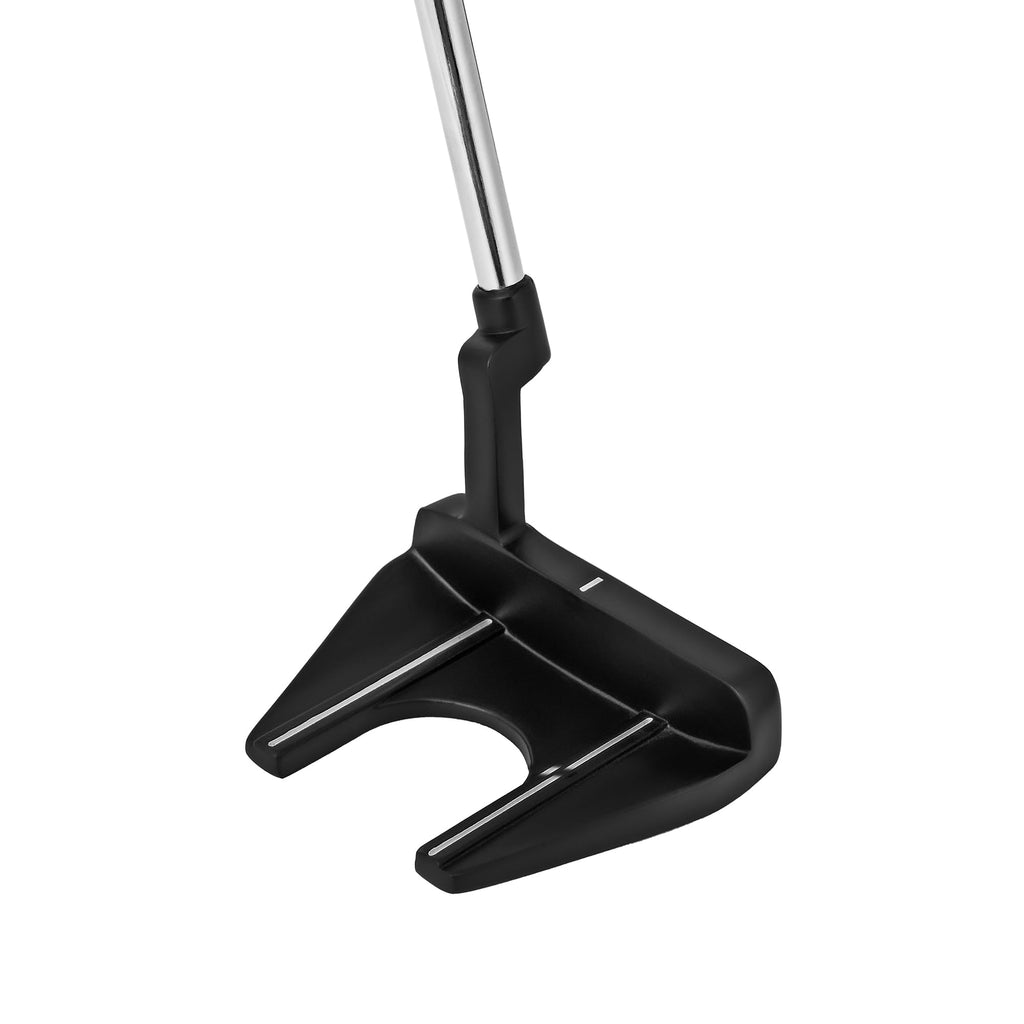 Right-Handed Matte Black Golf Putter with Aim Line & Grip G9356