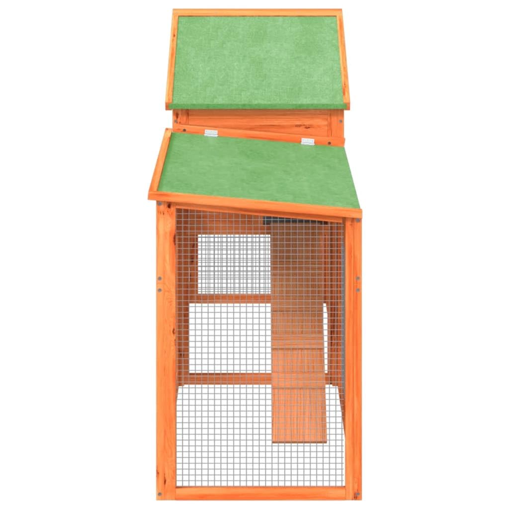 2-Tier Wooden Rabbit Hutch Small Animal Cage R17895