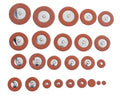 25 Pieces Leather Alto Sax Pads Replacement Set L47070