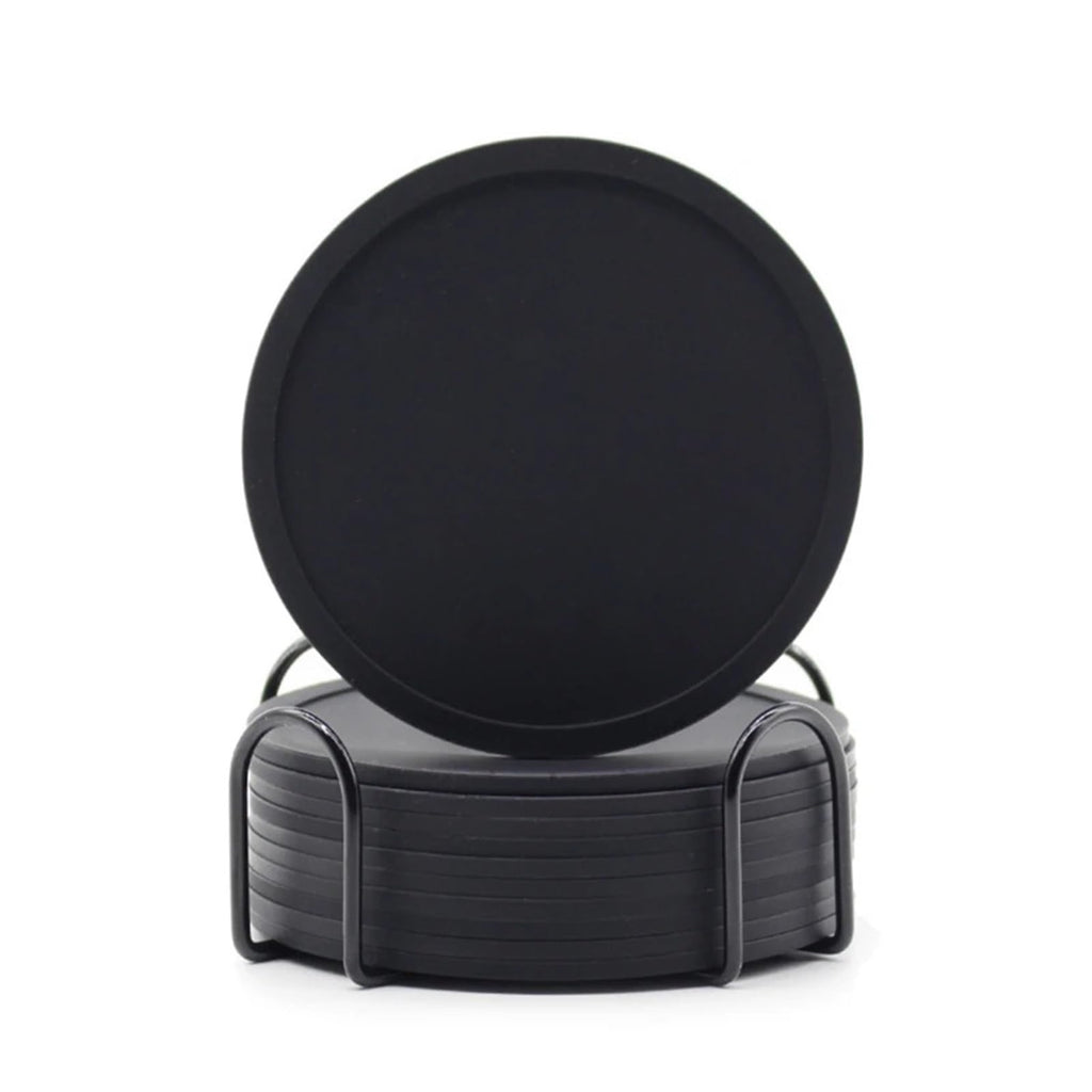 Black Silicone Coasters Set of 32 X689418