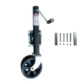 Heavy Duty Boat Trailer Jack with Dual Wheels, 2000lb Capacity, Side-Wind Crank, Swivel Design, Frosted Black Finish R270