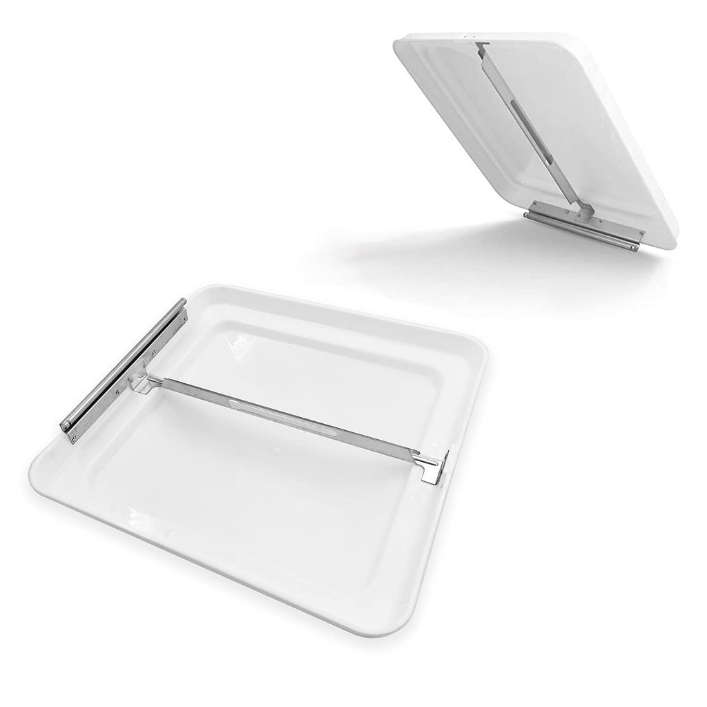 White 2Pcs 14" x 14" RV Roof Vent Lid Cover U7712