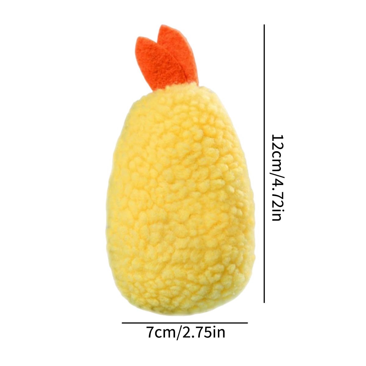 Fried Shrimp Shaped Plush Squeaky Dog & Cat Toy P1680