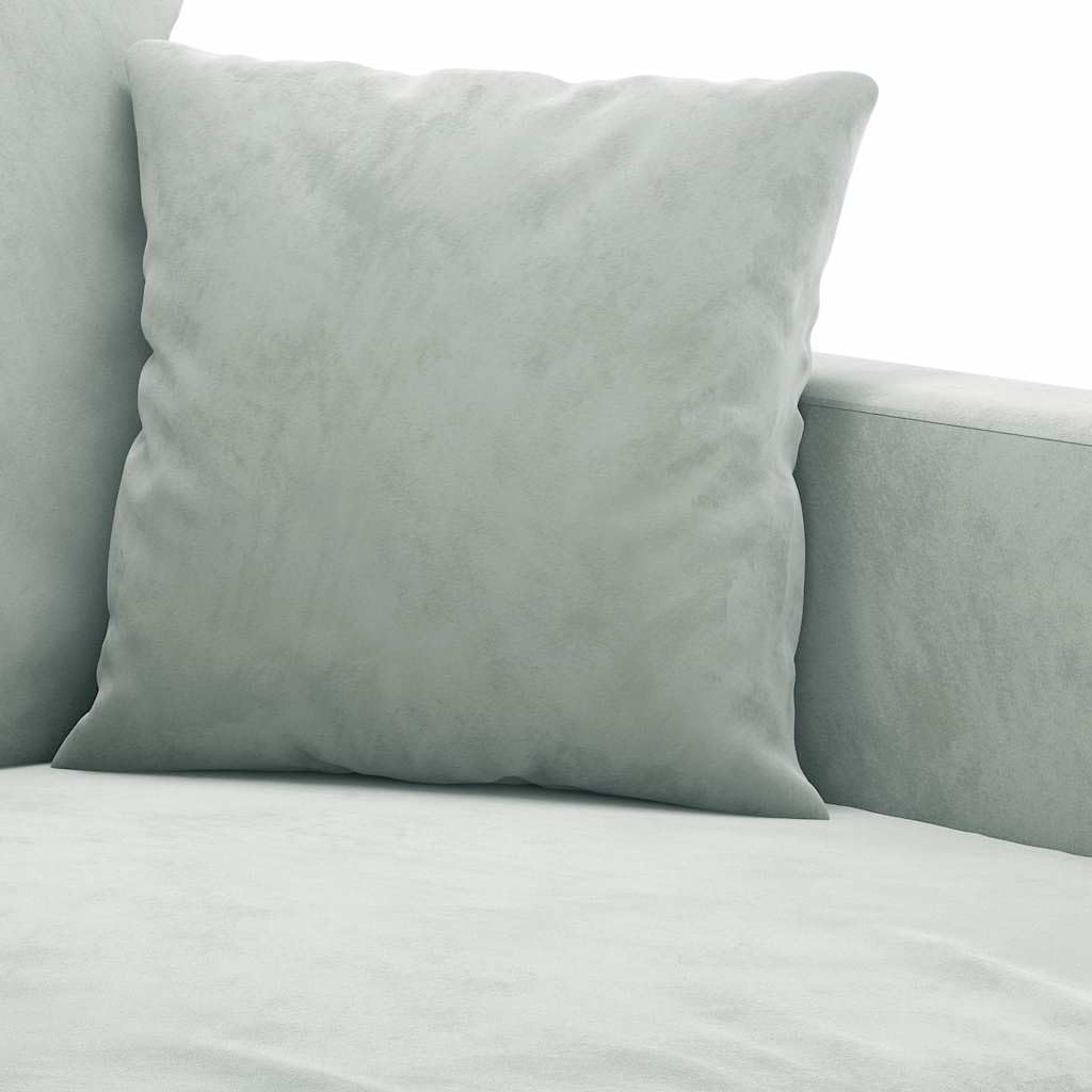 Light Gray Velvet 2-Seater Sofa W86661