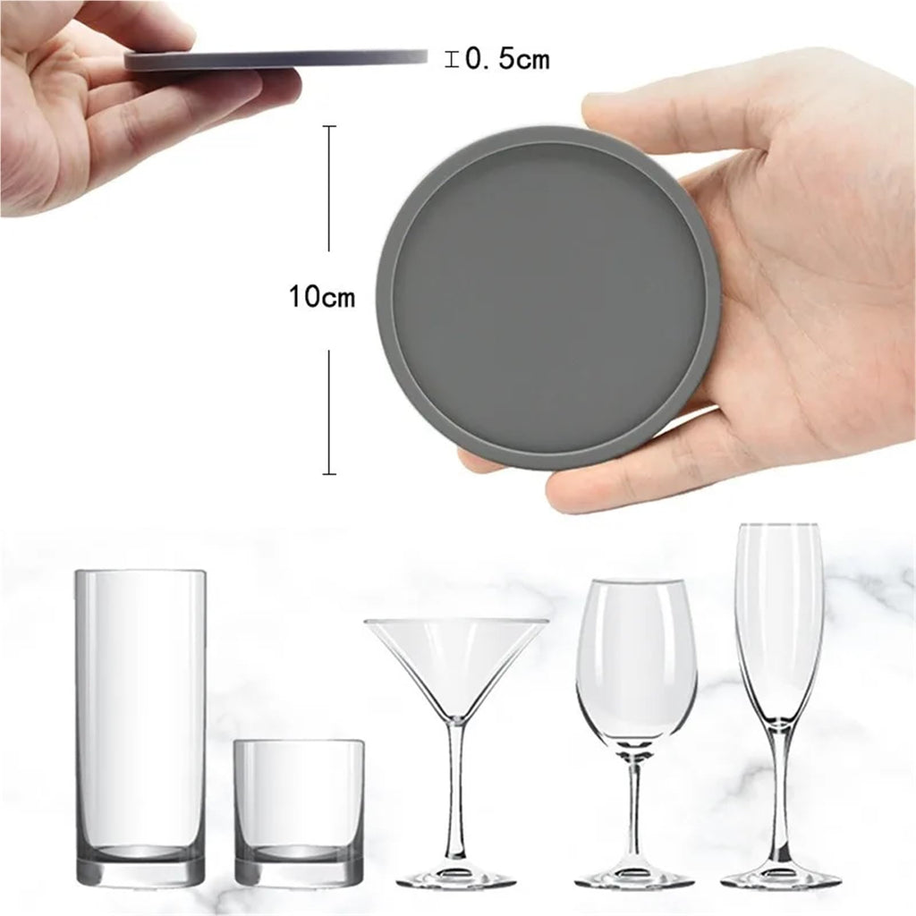 Black Silicone Coasters Set of 32 X689418