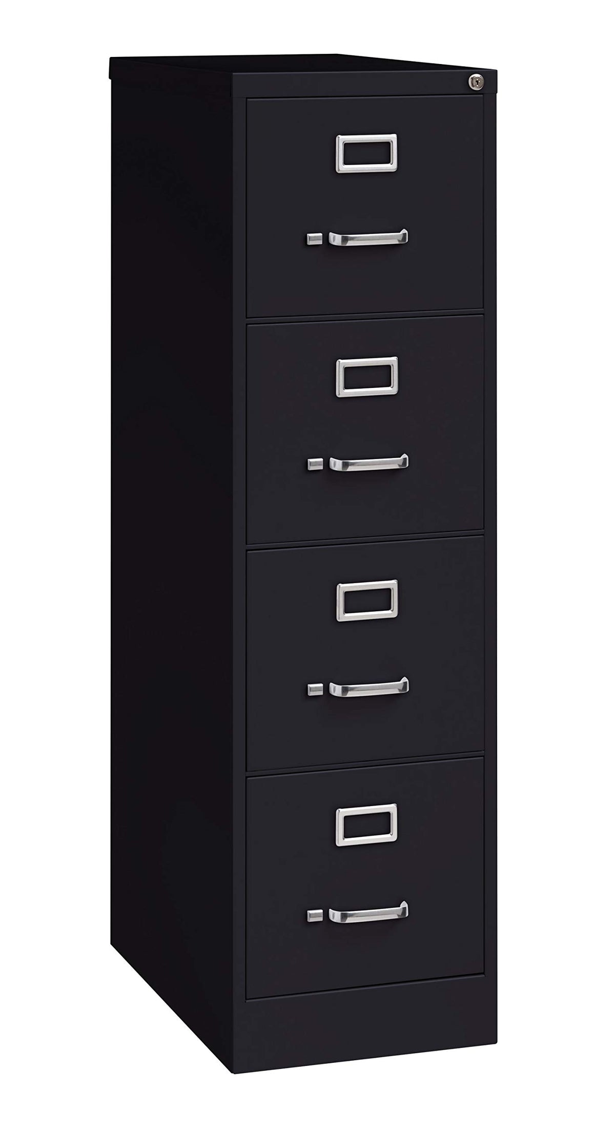 4 Drawer Letter Width Vertical File Cabinet Black F592