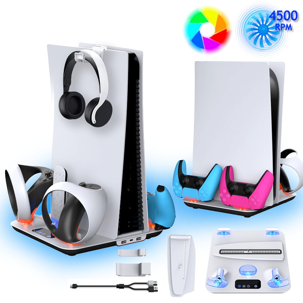PS5 Cooling Station with Controller & PS VR2 Charger Q7619