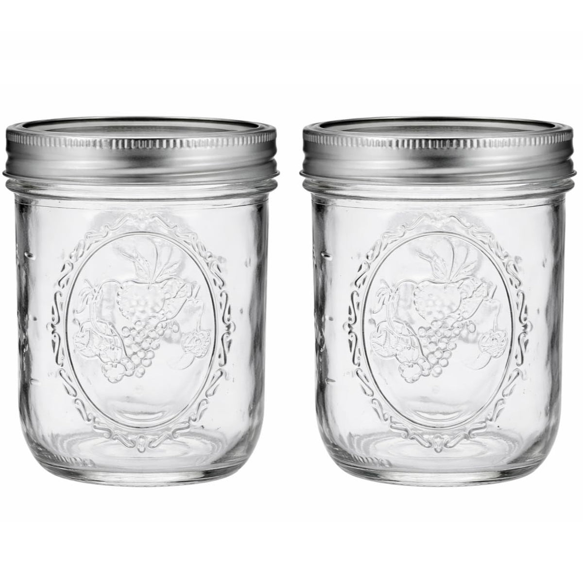 16 oz Wide Mouth Mason Jars with Lids and Bands, 2 Pack T300