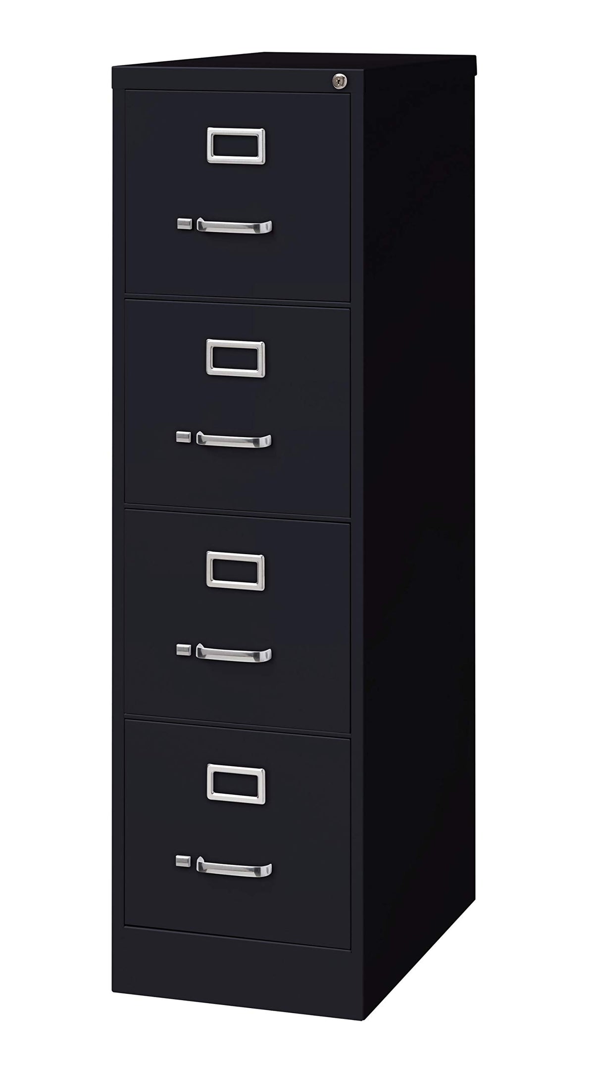 4 Drawer Letter Width Vertical File Cabinet Black F592