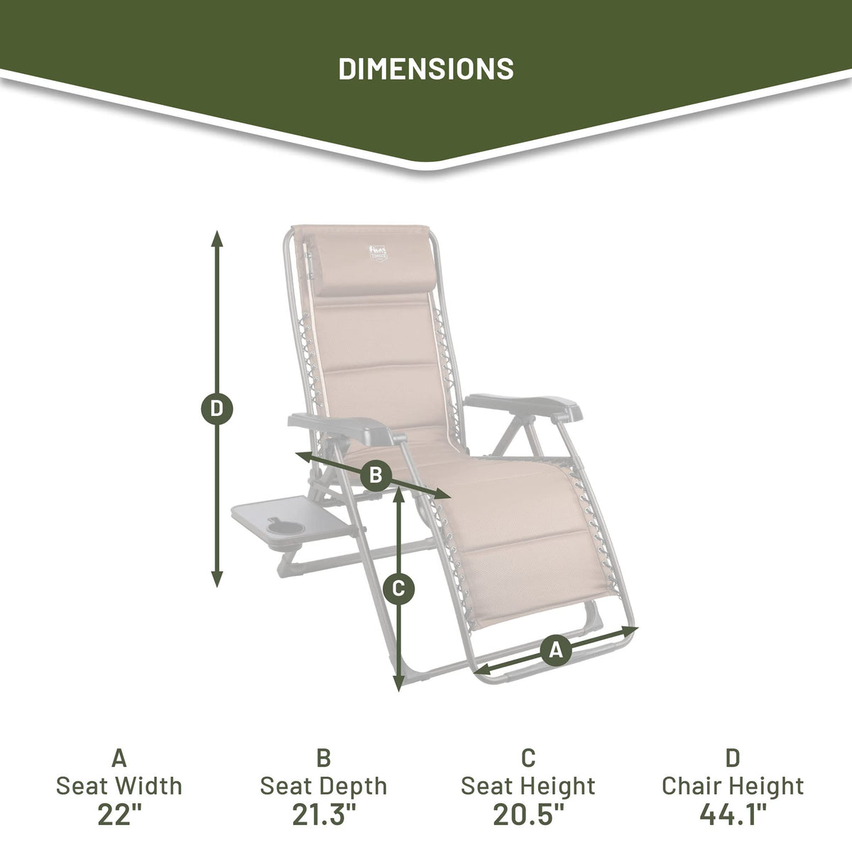 Brown Zero Gravity Folding Recliner Chair with Cup Holder X870623