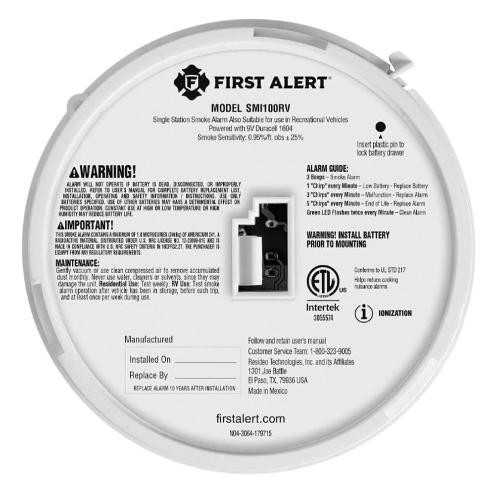 Battery-Operated Smoke Alarm F258293