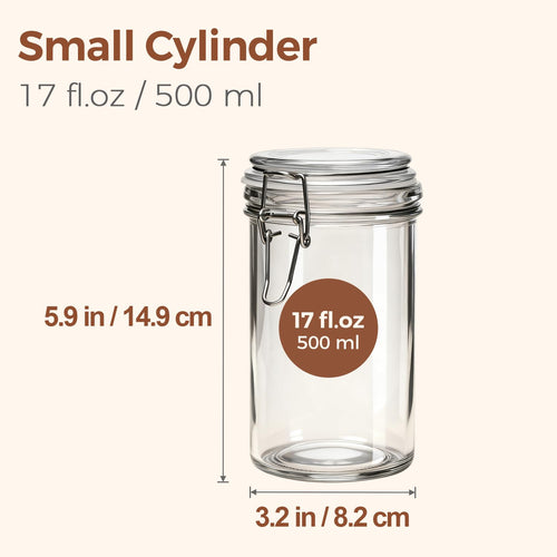 16 oz Glass Jars with Airtight Lids 6 Pack B90629