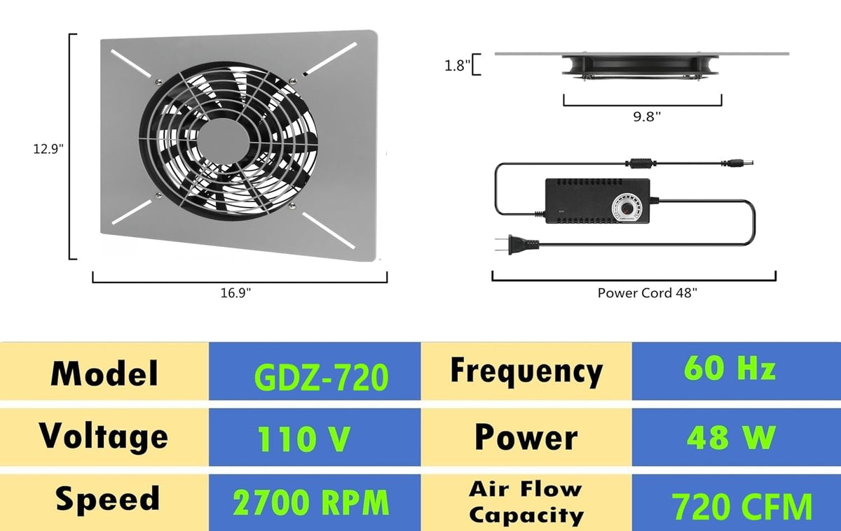 Ultra-thin Stainless Steel Ventilation Fan E455066