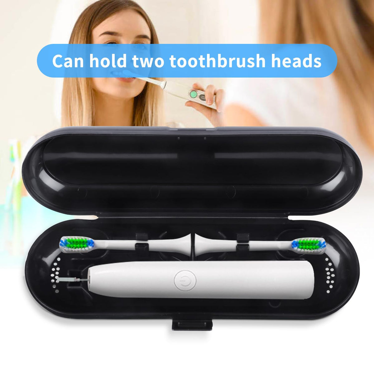 2 Pack Portable Electric Toothbrush Travel Case F496
