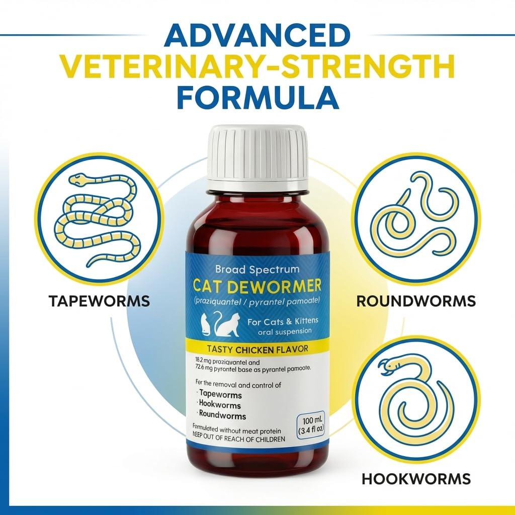 Cat and Kitten Dewormer Oral Suspension 100ml I1061