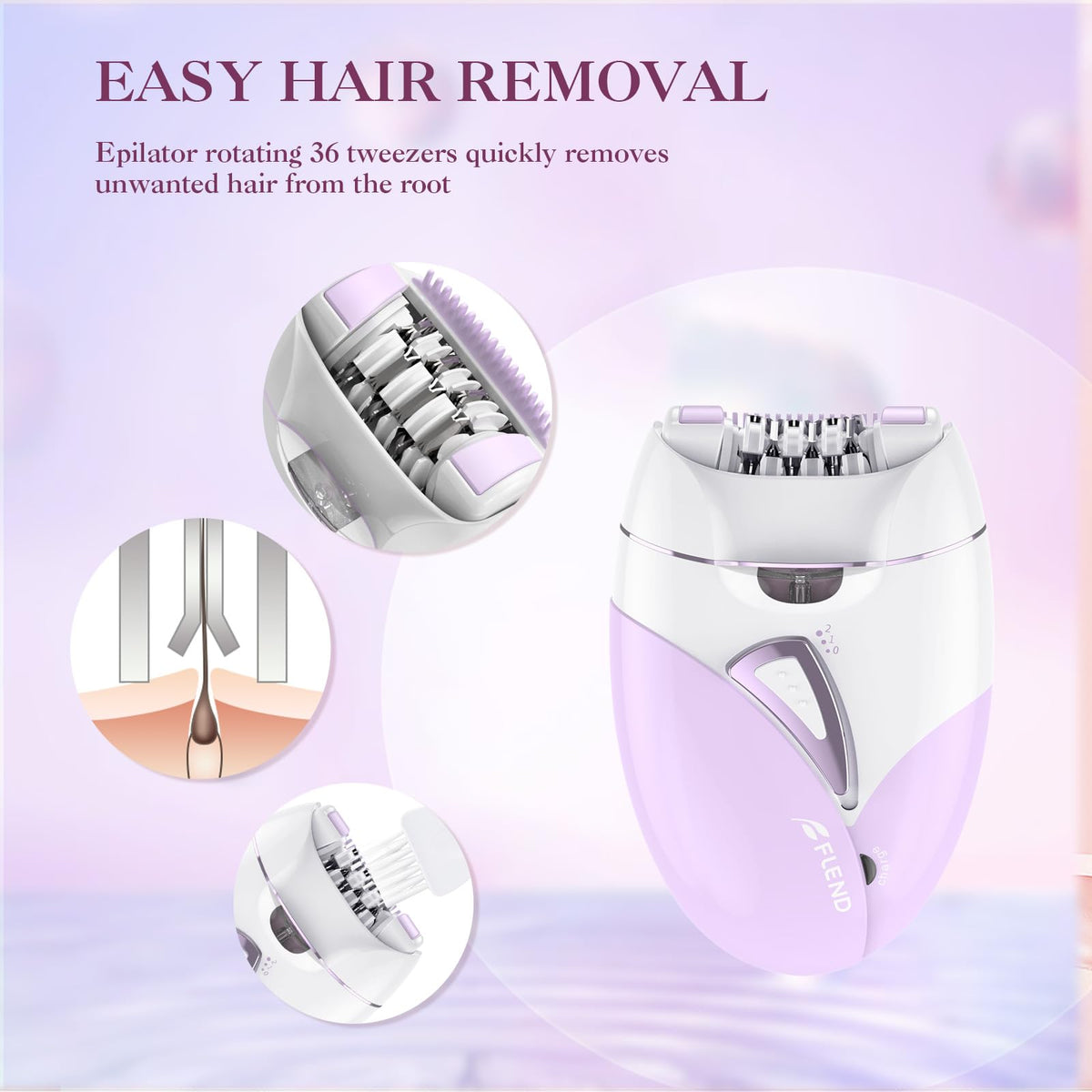 2-Speed Adjustable Epilator with 36 Tweezers Y5759