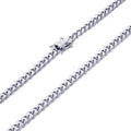 14k White Gold 6mm Chain Necklace W2381