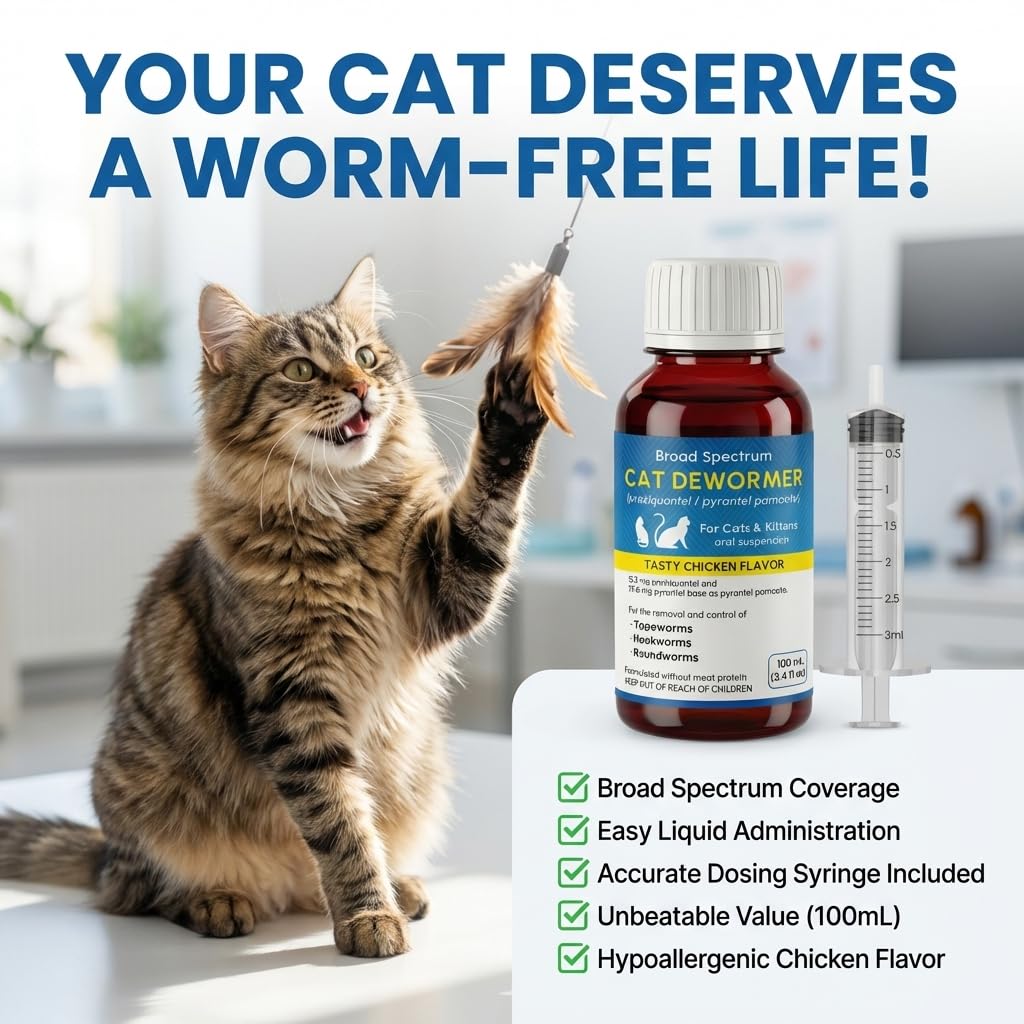 Cat and Kitten Dewormer Oral Suspension 100ml I1061