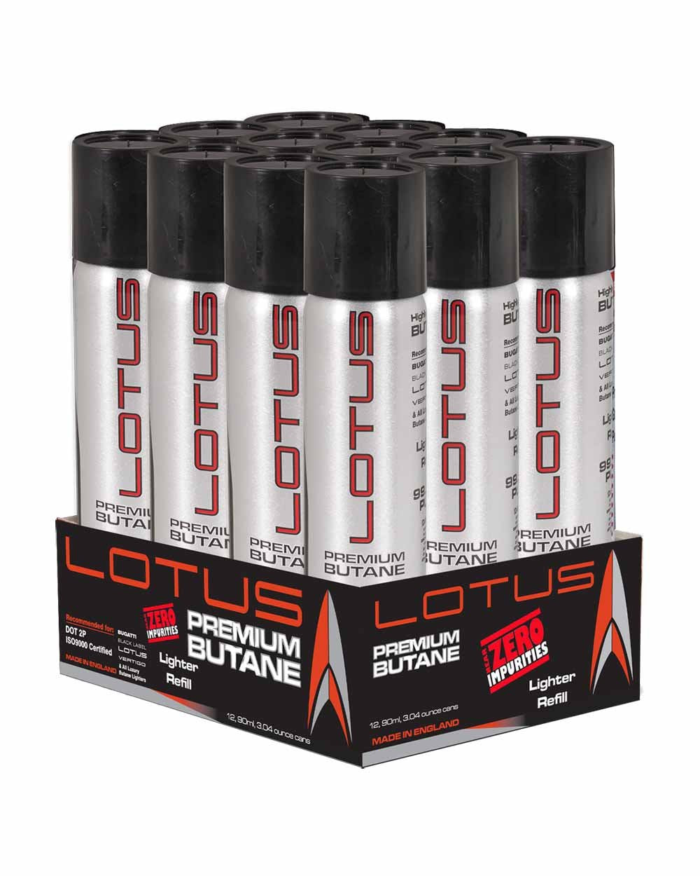 90 ml Butane Lighter Fuel Gas Refill 12 Pack Z21684