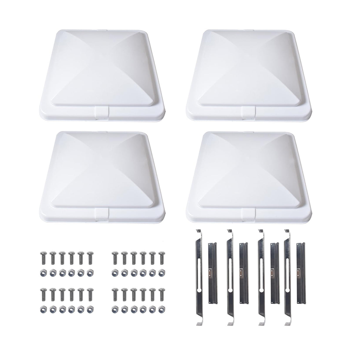 4 Pack 14 x 14 White RV Roof Vent Cover T405