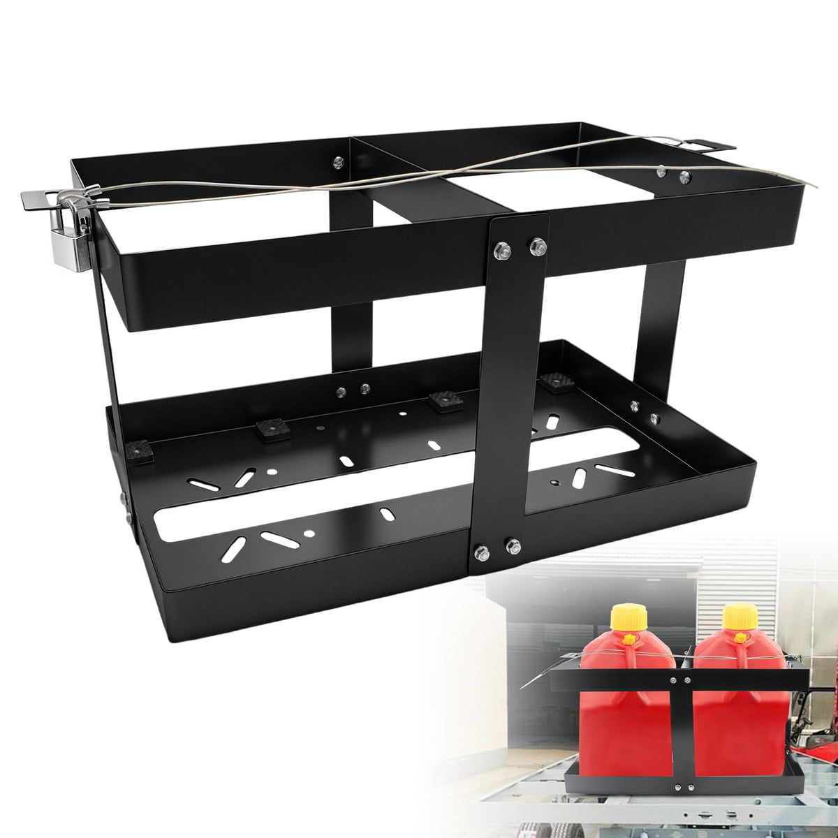 5 Gallon Fuel Jug Holder with Lock Y6499