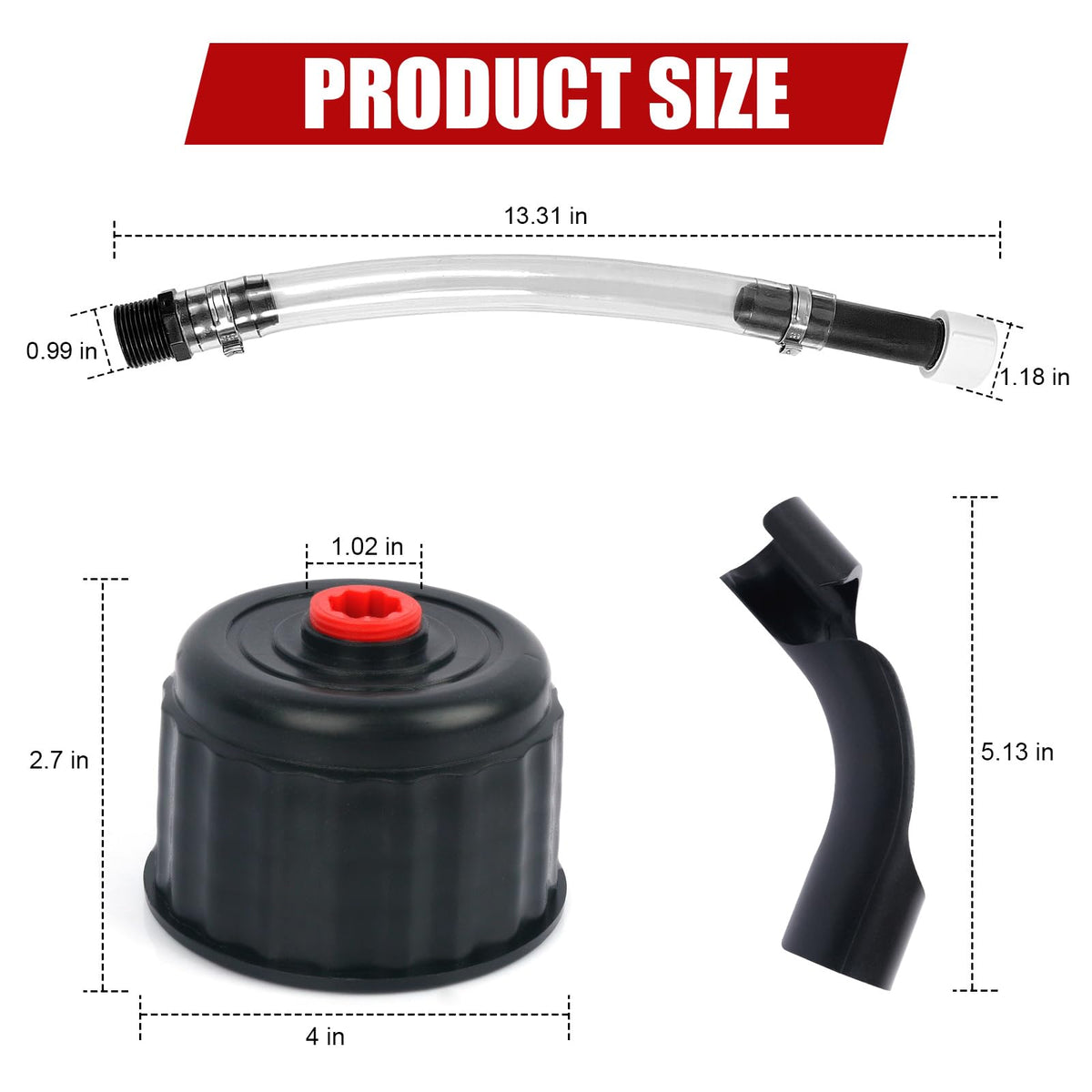 5 Gallon Fuel Jug Hose and Cap Kit X95373