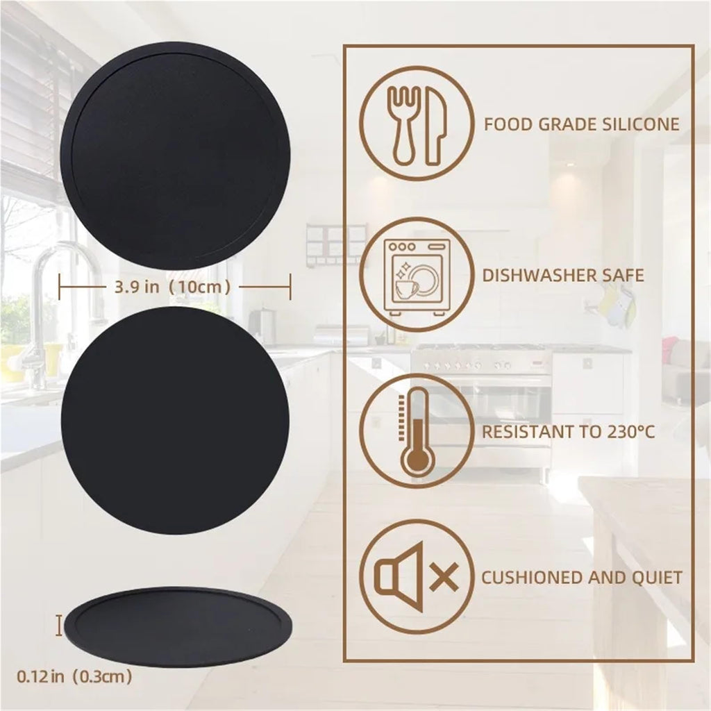Black Silicone Coasters Set of 32 X689418