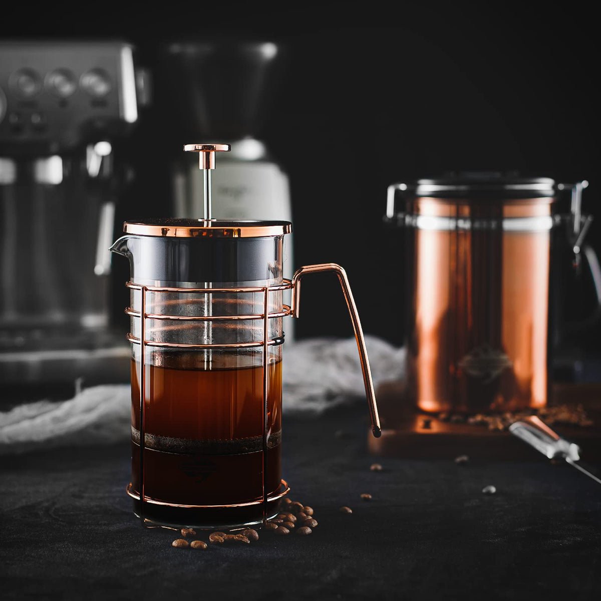 Small Stainless Steel French Coffee Press 34 Ounce D835