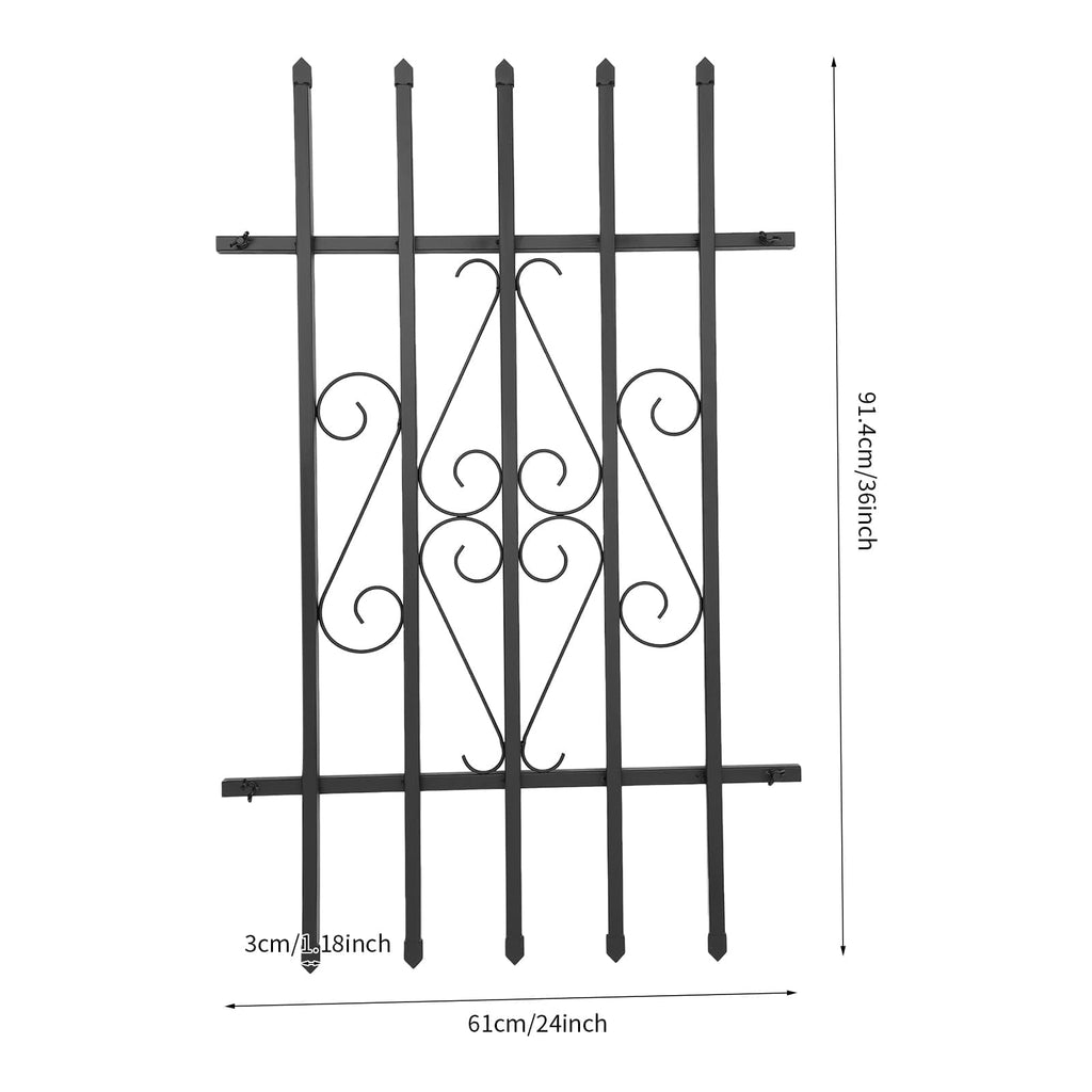 Black 24" x 36" 2 Packs Window Security Bars I67705