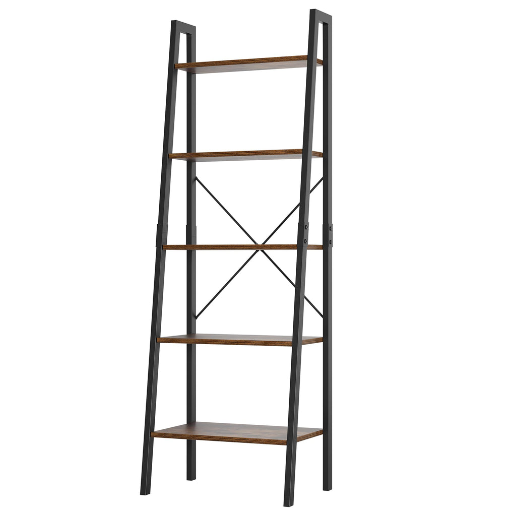 5-Tier Ladder Bookshelf with Metal Frame B97632