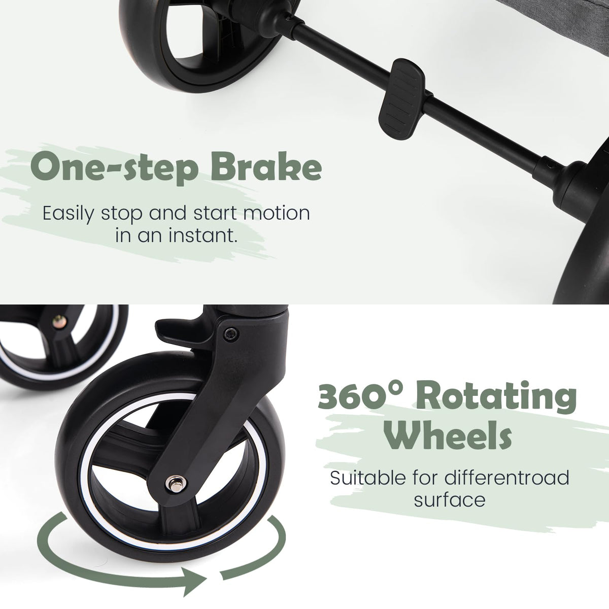 2 in 1 Convertible Baby Stroller with Reversible Seat Z564