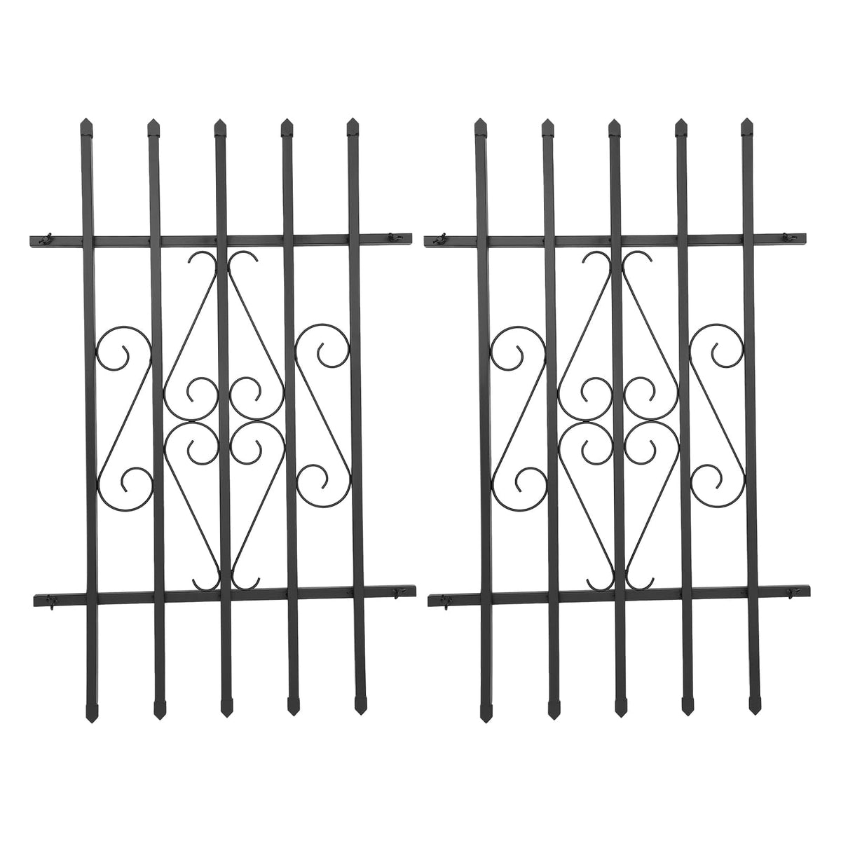 Black 24" x 36" 2 Packs Window Security Bars I67705