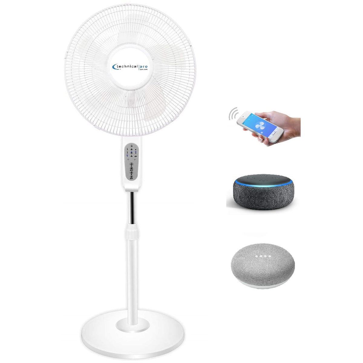 16” WIFI Enabled Oscillating Pedestal Fan L25290