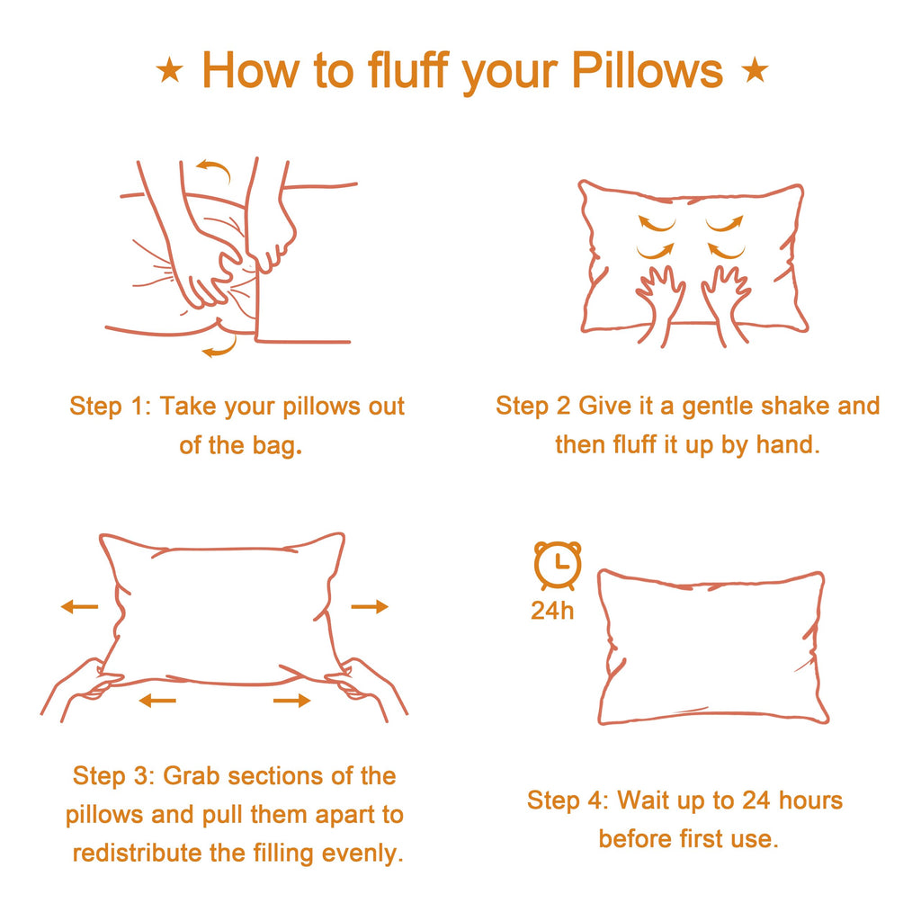 King Down Alternative Bed Pillows Set of 2 White R34875
