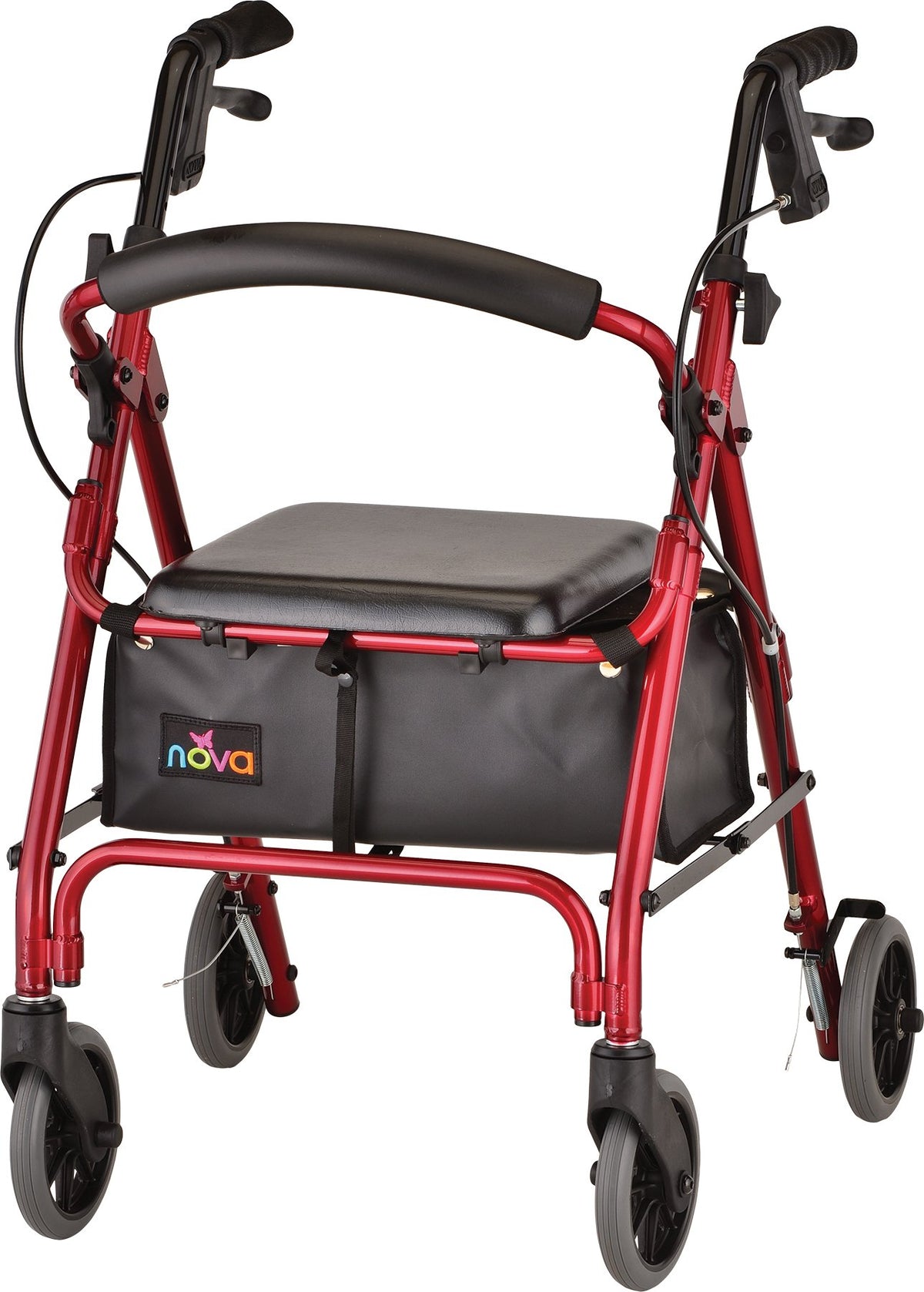 Lightweight Folding Narrow Rollator Walker with Seat D323