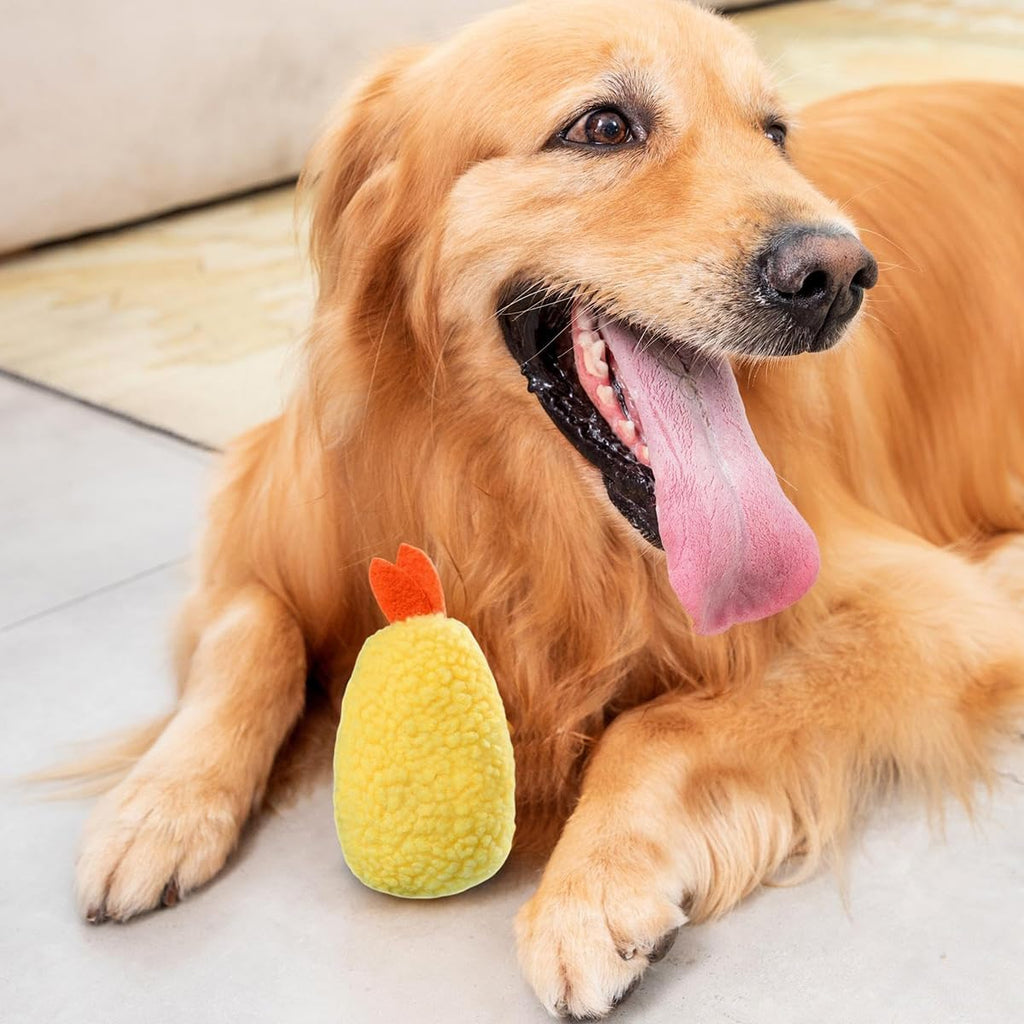 Fried Shrimp Shaped Plush Squeaky Dog & Cat Toy P1680