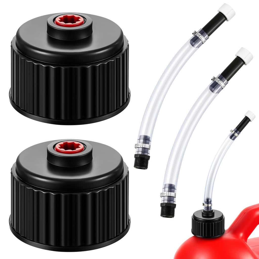 4 Pcs Fuel Jug Cap Replacement with Hose Kit P941720