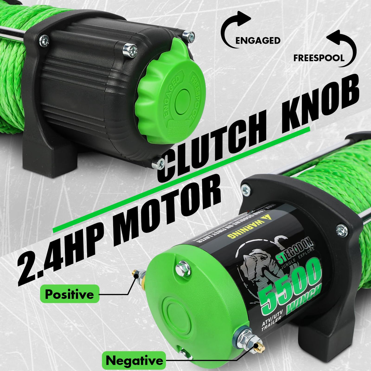 12V Electric Winch with Synthetic Rope and Wireless Remote T41504