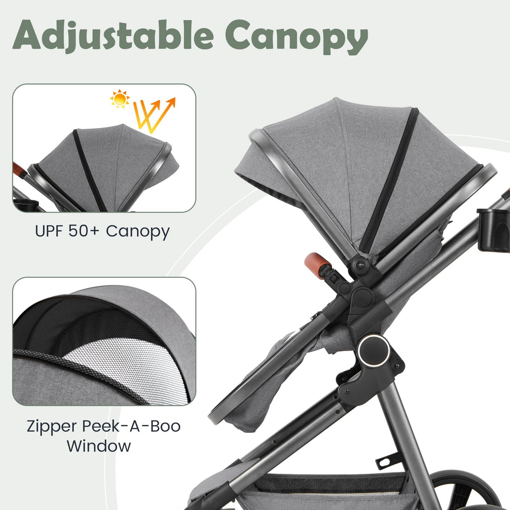 2 in 1 Convertible Baby Stroller with Reversible Seat Z564