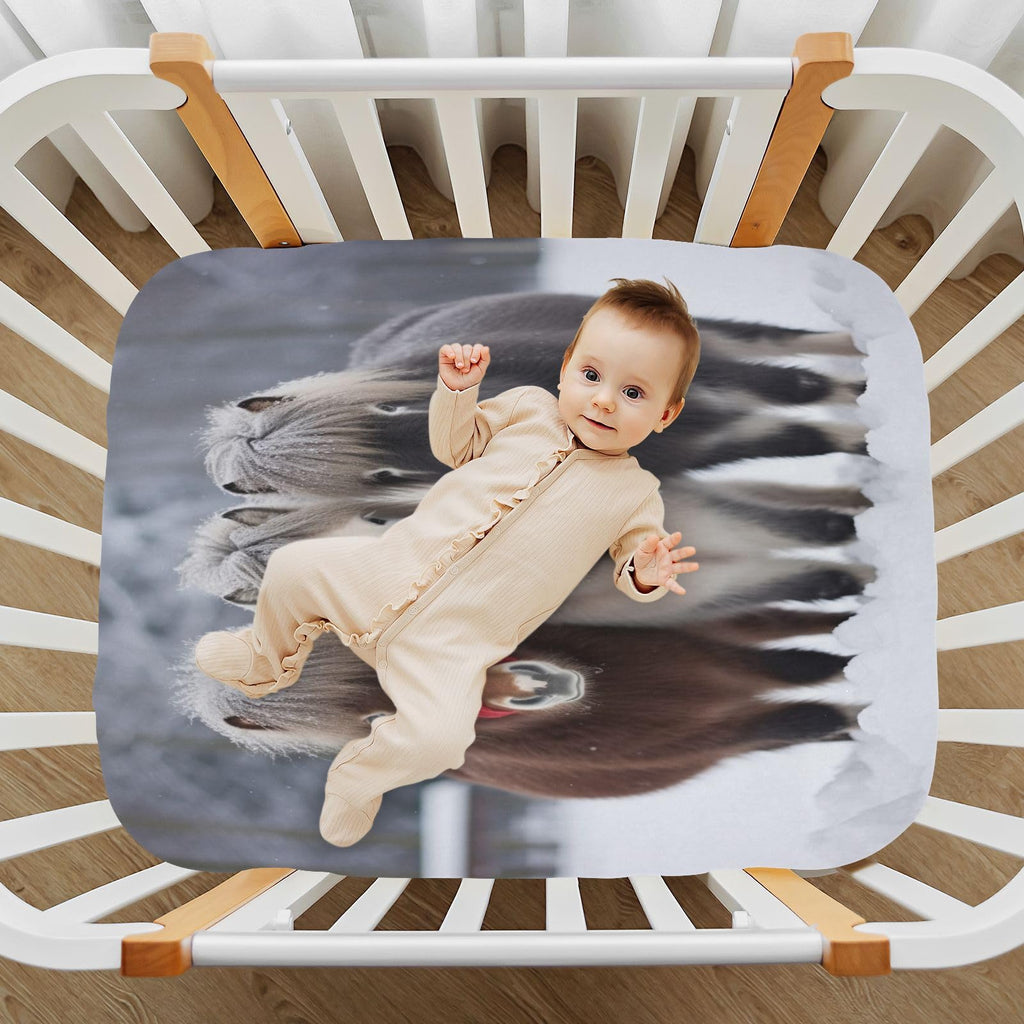 Soft Microfiber Fitted Crib Sheets for Standard Size Baby Mattress T81916