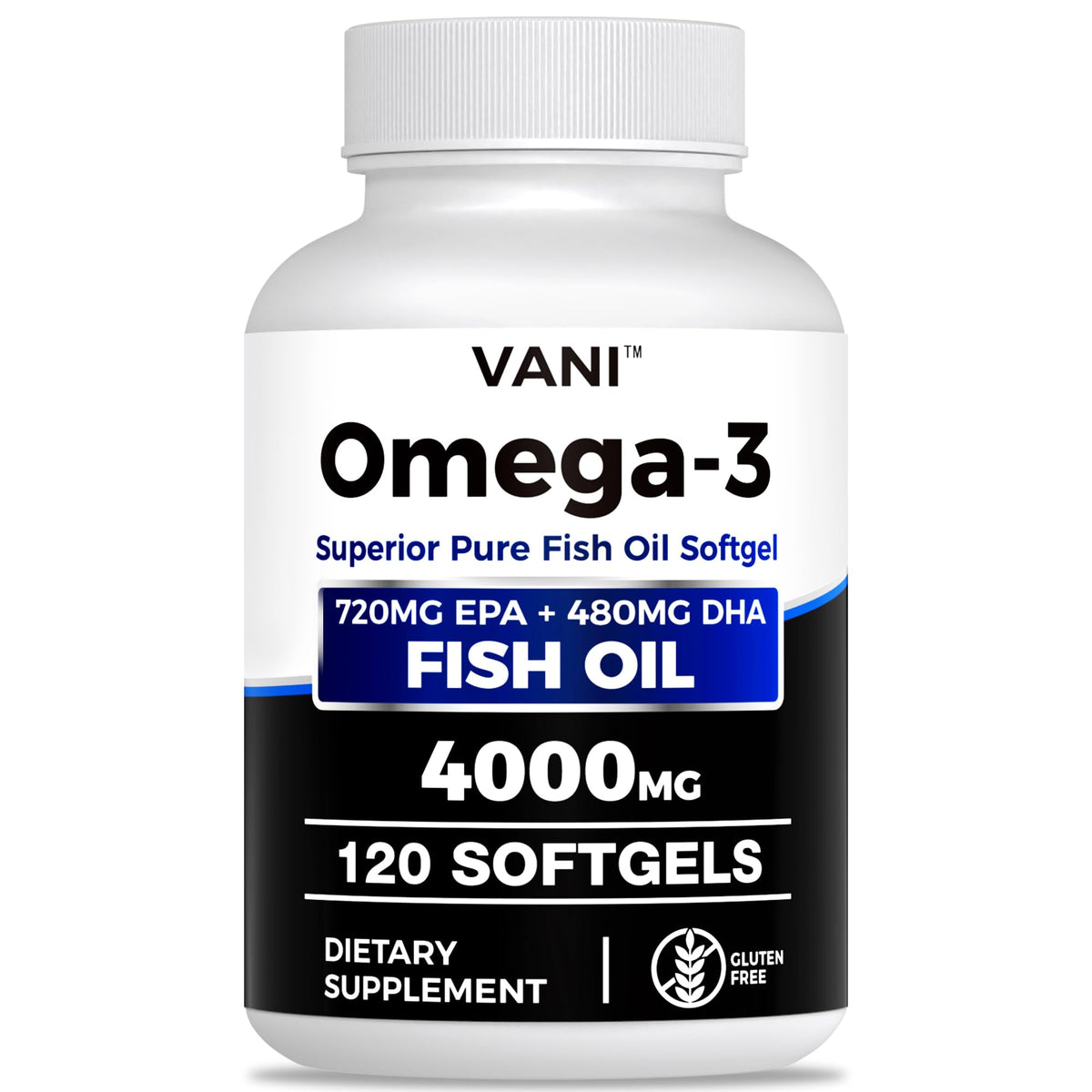 Omega 3 Fish Oil 4000mg 120 Softgels EPA DHA S25915