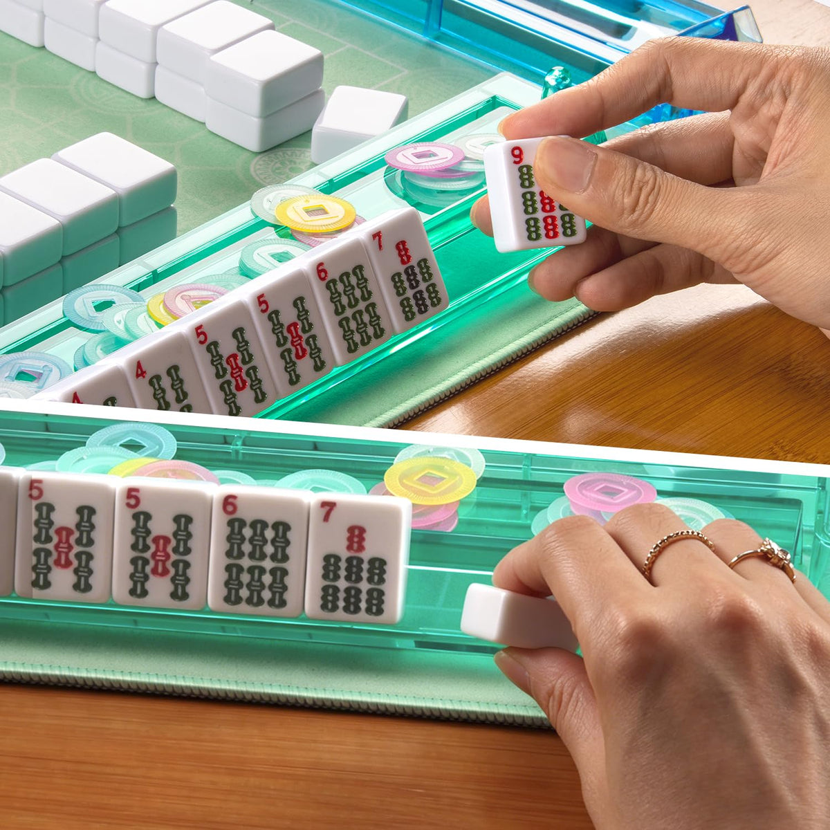 American Mahjong Set with Mat and Racks K6930
