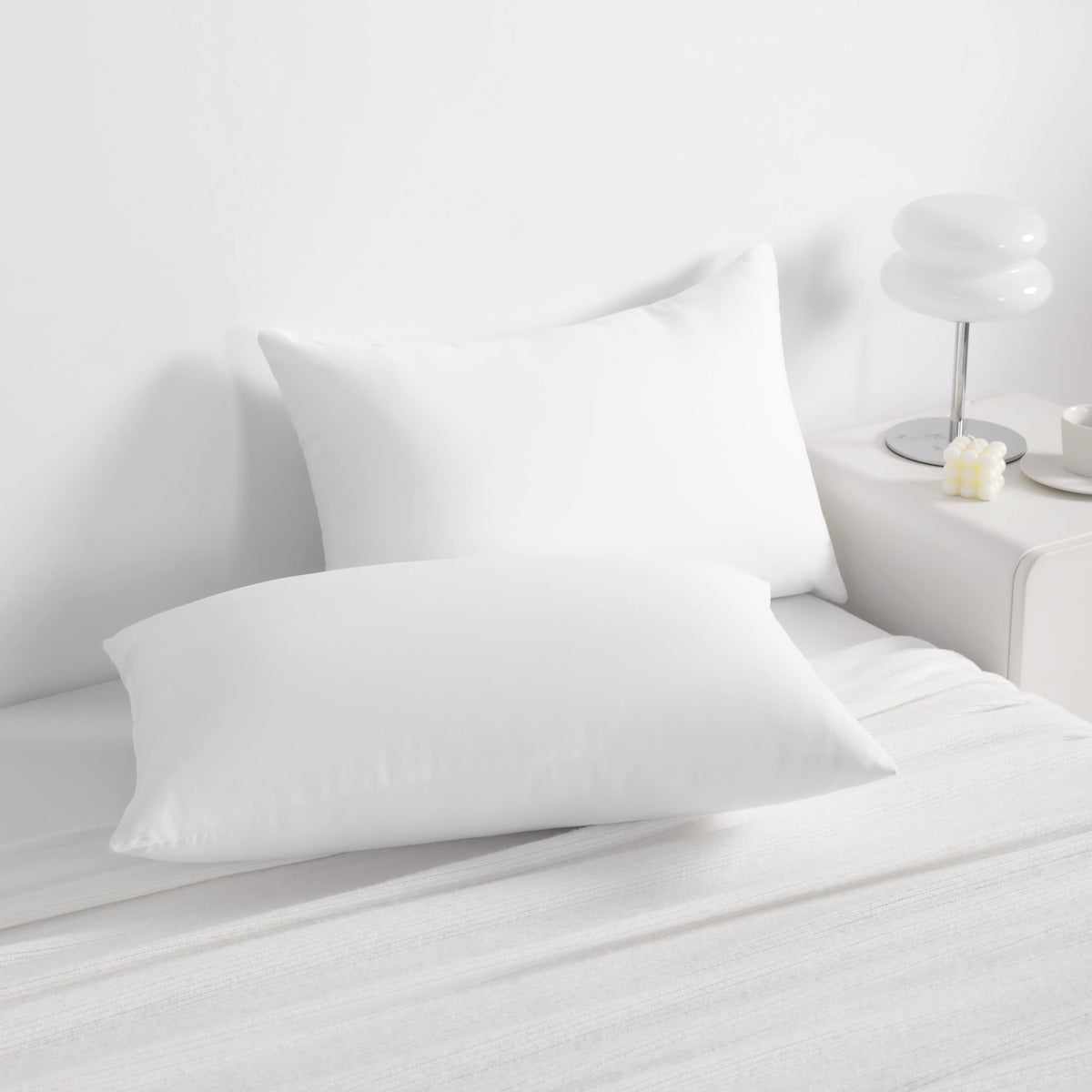 King Down Alternative Bed Pillows Set of 2 White R34875