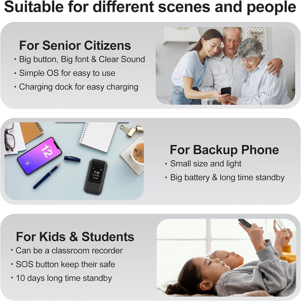 4G Unlocked Flip Phone Dual Screen V68144