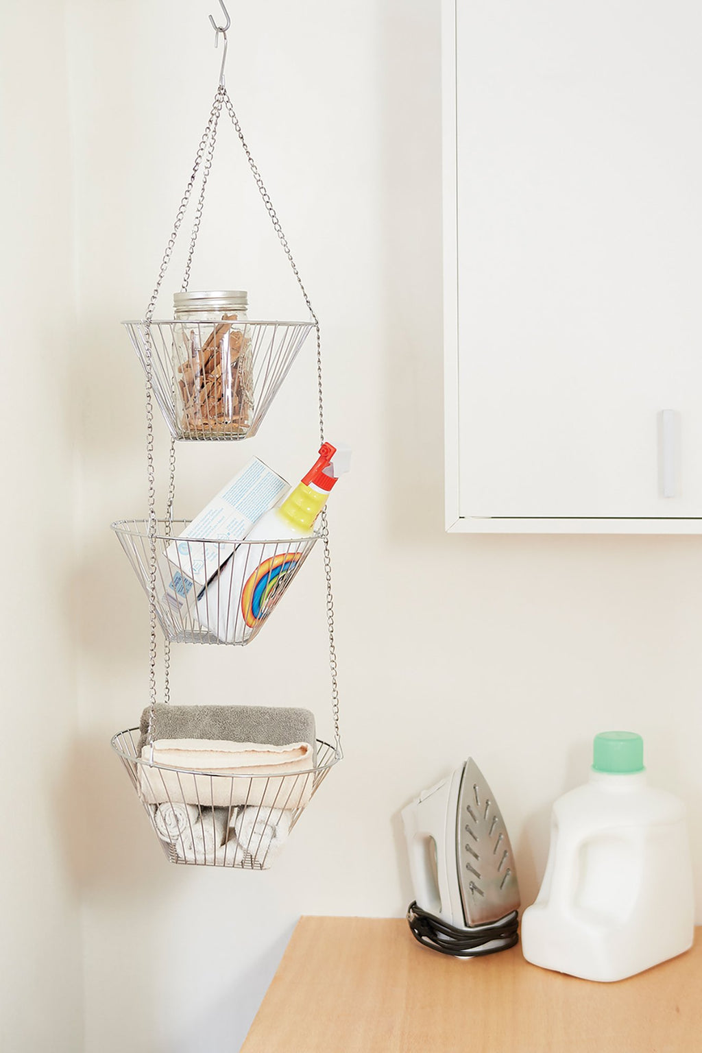 Three Tier Hanging Wire Baskets, Pack of 2 E596