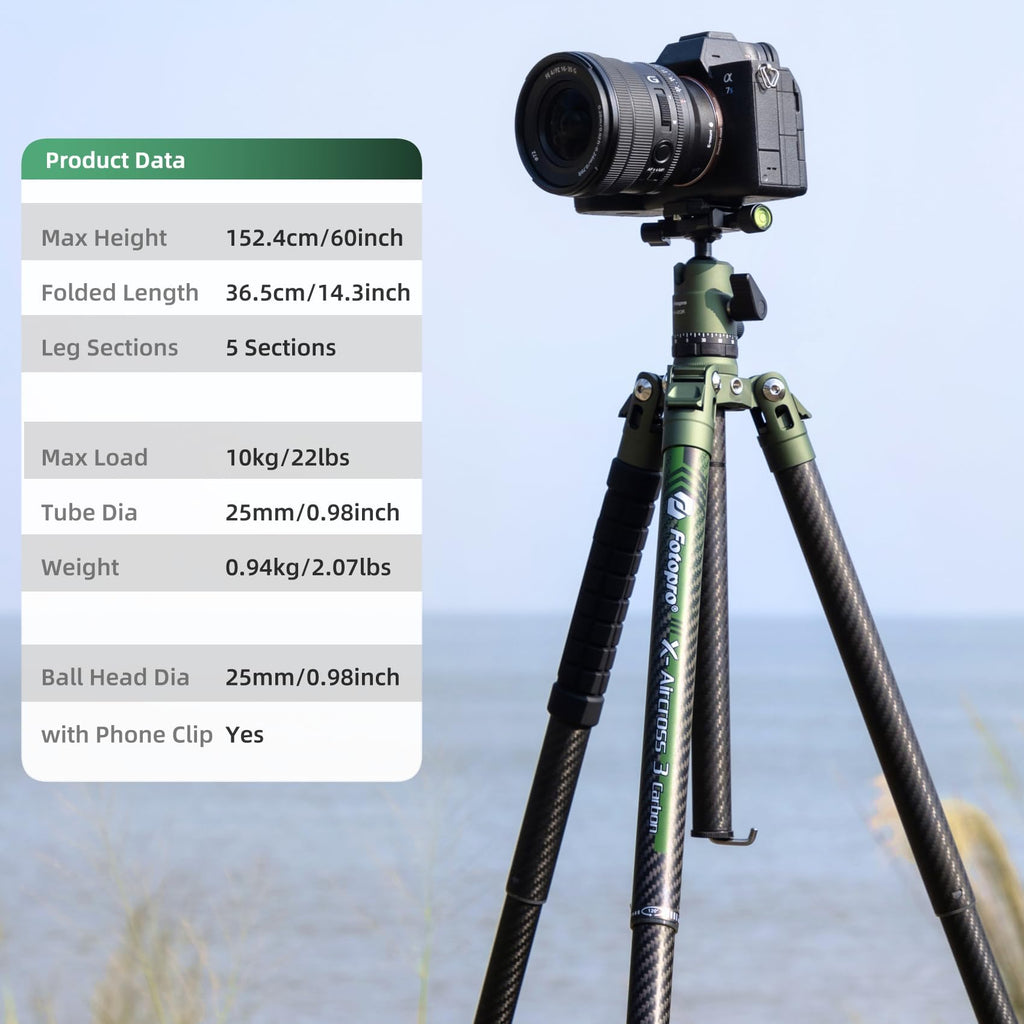 Carbon Fiber 60 Inch Camera Tripod K848